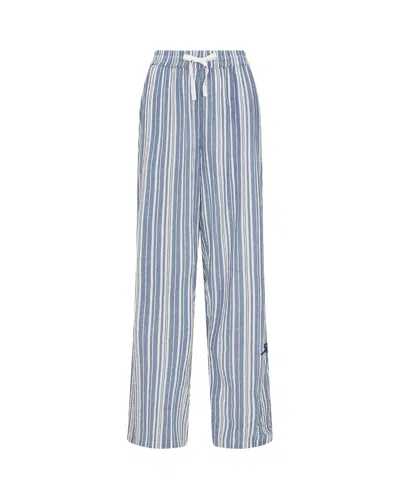 Nudea Women's Blue The Classic Trouser  - French Navy Stripe