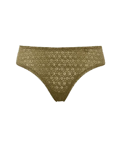 Nudea Women's Green Honeycomb High Leg Brief - Fern