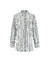 Nudea Women's Green The Midi Shirt -sage Stripe