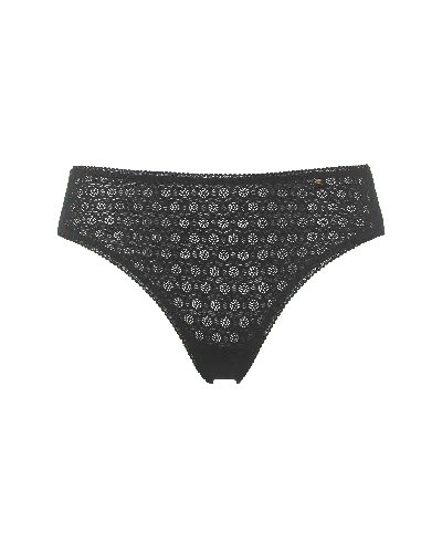 Nudea Women's Honeycomb High Leg Brief - Black