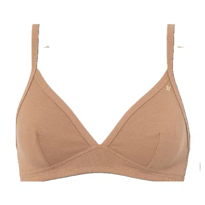 Nudea Women's Neutrals The Organic Cotton Easy Does It Bralette - Mocha In Brown
