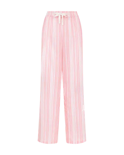 Nudea Women's Pink / Purple The Classic Trouser - Fondant Pink Stripe In Pink/purple