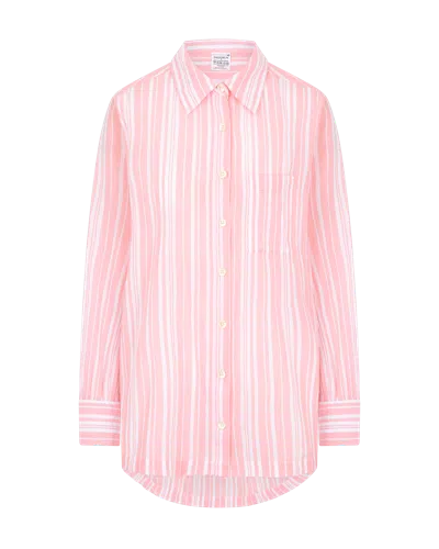 Nudea Women's Pink / Purple The Midi Shirt - Fondant Pink Stripe In Pink/purple