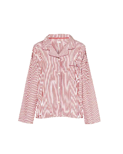 Nudea Women's Red The Classic Pj Set - Mulberry Stripe