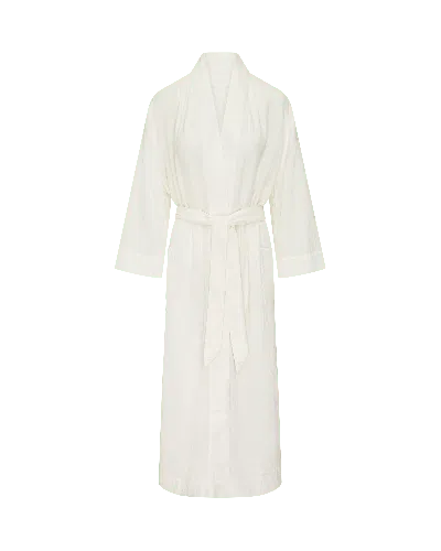 Nudea Women's The Classic Belted Robe  - Cotton White