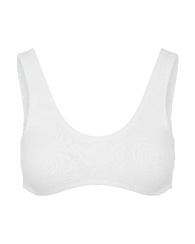 Nudea Women's The Organic Cotton Dip Front Bralette - Cotton White