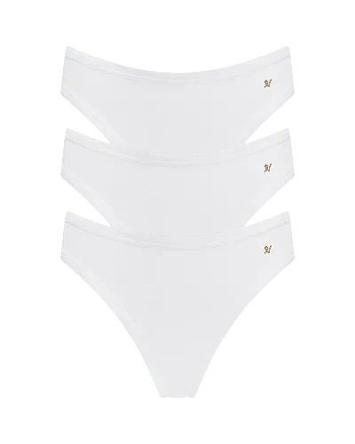 Nudea Women's The Organic Cotton Mini Brief Three Pack - Cotton White