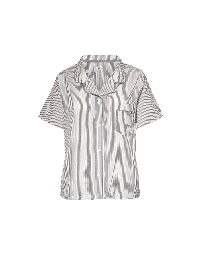 Nudea Women's The Short Pj Set - Dove Grey Stripe In Gray