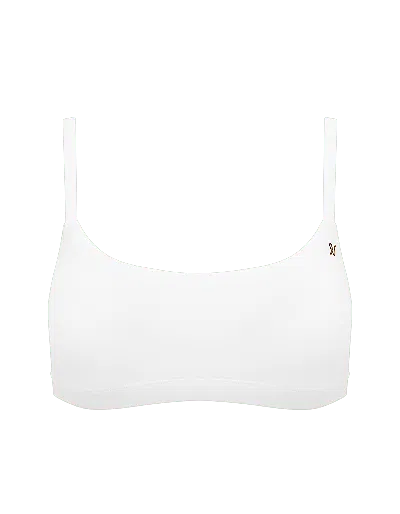 Nudea Women's The Stretch Scoop Neck Bralette - Cotton White