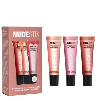 Nudestix Nudeglow 3 Piece Hydrating Peptide Lip Butter Set In White