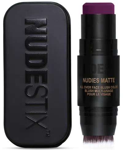 Nudestix Nudies Matte Blush In Moodie Blu (deep Eggplant)