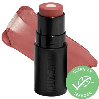 Nudestix Nudies Matte + Glow Core All Over Face Plumping Peptide Blush Rose Glow 0.21 oz / 6 G In White