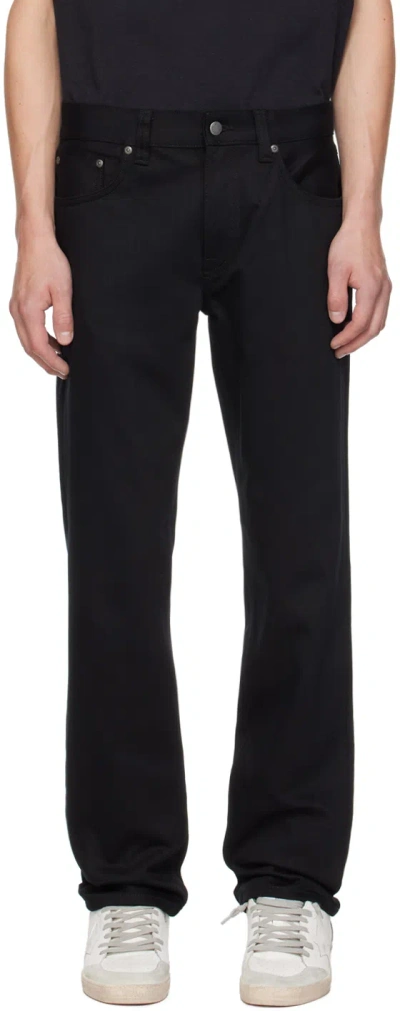 Nudie Jeans Mens Black Forest Gritty Jackson Slim-fit Straight Denim Jeans