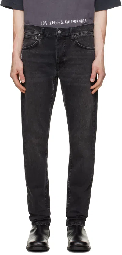 Nudie Jeans Black Lean Dean Jeans
