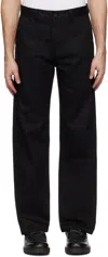 Nudie Jeans Black Tuff Tony Trousers In Black
