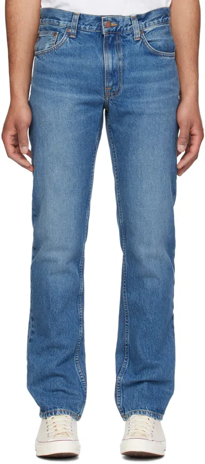 Nudie Jeans Blue Gritty Jackson Jeans In Day Dreamer