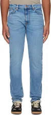 Nudie Jeans Blue Lean Dean Jeans In Blue