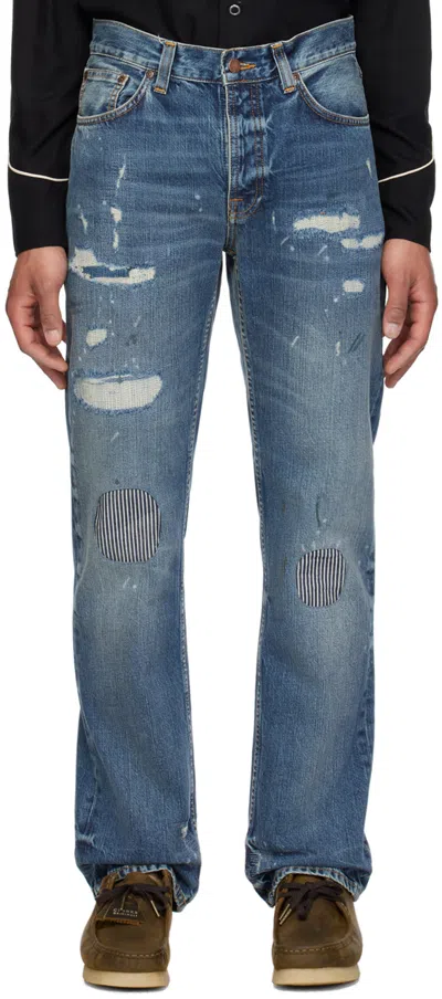 Nudie Jeans Blue Rad Rufus Jeans In Majorna Fleas