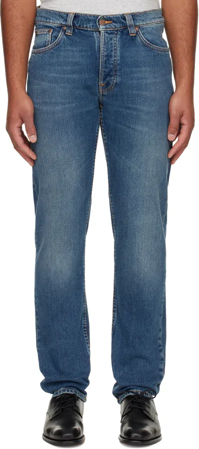 Nudie Jeans Blue Solid Ollie Jeans