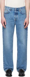 Nudie Jeans Mens Rad Rufus Straight-leg Denim Jeans Summer Shadow In Blue