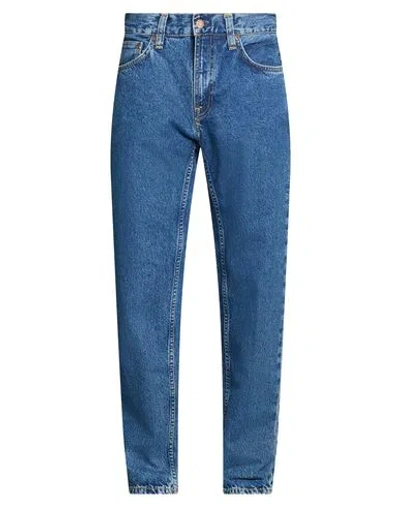 Nudie Jeans Co Man Jeans Blue Size 29w-32l Cotton