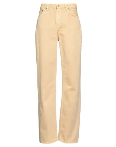 Nudie Jeans Co Man Jeans Sand Size 29w-32l Cotton In Beige