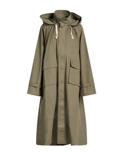 Nudie Jeans Co Woman Overcoat & Trench Coat Military Green Size M Cotton