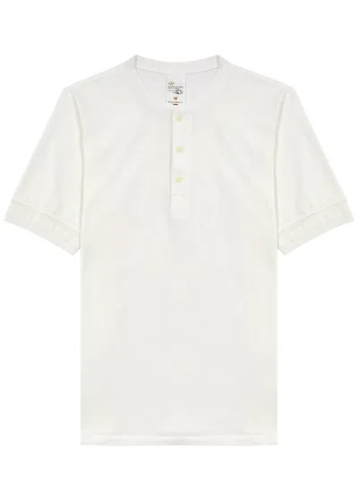 Nudie Jeans Cotton-jersey Henley T-shirt In White