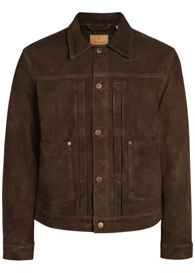 Nudie Jeans Dante Buttoned Panelled Jacket In Multi