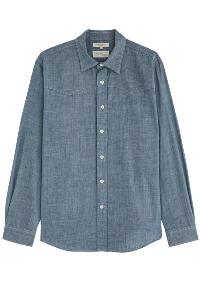 Nudie Jeans George Chambray Shirt In Blue
