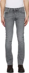 Nudie Jeans Gray Grim Trim Jeans In Grey Day