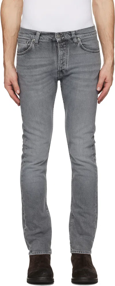 Nudie Jeans Gray Grim Trim Jeans In Grey Day