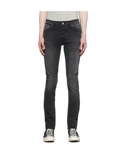 Nudie Jeans Grim Tim Slim-fit Jeans In Black