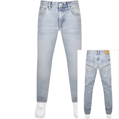 Nudie Jeans Gritty Jackson Light Wash Jeans Blue In Orange
