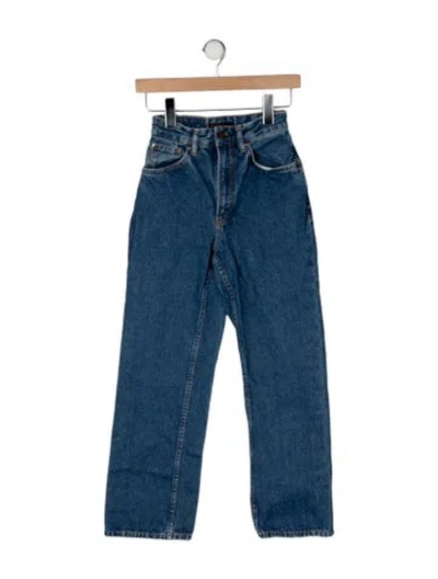 Pre-owned Nudie Jeans High-rise Straight Leg Jeans In Blue