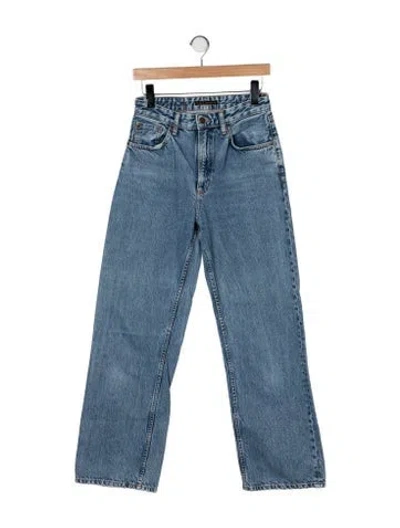 Pre-owned Nudie Jeans High-rise Straight Leg Jeans In Blue