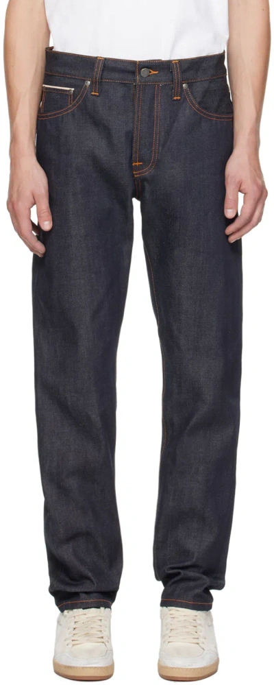 Nudie Jeans Indigo Steady Eddie Ii Jeans In Dry Selvage