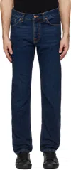 Nudie Jeans Indigo Steady Eddie Ii Jeans In Indigo Nights