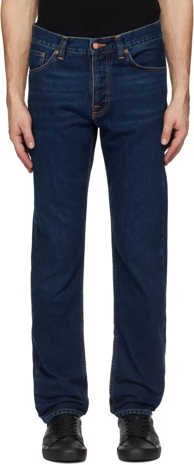 Nudie Jeans Indigo Steady Eddie Ii Jeans In Indigo Nights
