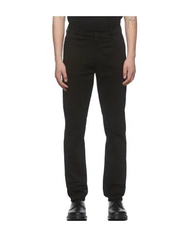 Nudie Jeans Logo Casual Pants In Black