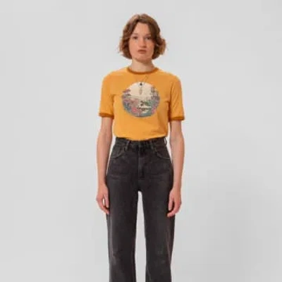 Nudie Jeans Love Dreams T Shirt Ochre In Orange
