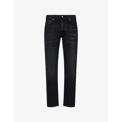 Nudie Jeans Mens Ollie Slim-fit Denim Jeans Black Force