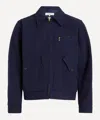 Nudie Jeans Mens Blake Blueberry Wool-blend Zip Jacket In Blue
