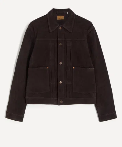 Nudie Jeans Mens Dante Ii Suede Jacket In Brown