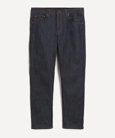 Nudie Jeans Mens Gritty Jackson Dry Old Jeans In Blue