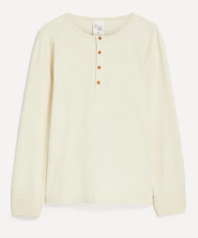 Nudie Jeans Mens Henley Long Sleeve T-shirt In Neutral