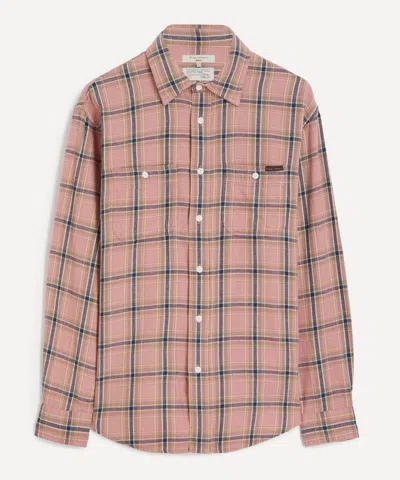 Nudie Jeans Mens Julian Checked Pink Shirt