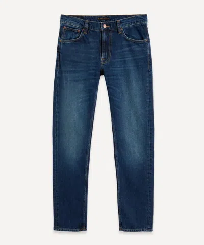 Nudie Jeans Mens Lean Dean Deep Ocean Slim-fit Jeans