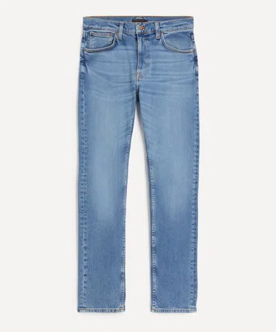 Nudie Jeans Mens Lean Dean Jeans In Lost Orange In Blue