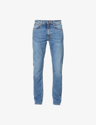 Nudie Jeans Lean Dean Slim-fit Tapered Jeans In Lost Orange